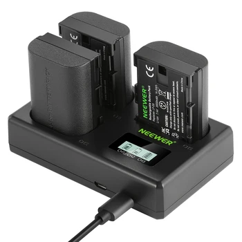 Сменный аккумулятор NEEWER LP-E6 и зарядное устройство, 3 комплекта по 2000 мАч для замены LP-E6 LP-E6N и USB-зарядного устройства с тройным слотом