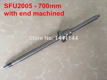 Шариковый винт SFU2005- 700 мм + торцевая обработка для стандартной обработки BK/BF15