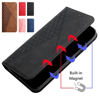 Чехол для телефона Samsung A03 Core A22 A12 A13 A32 A33 A42 A52 A53 A72 A73 4G 5G Из прочной магнитной Кожи с откидной Подставкой для карт, чехол-книжка