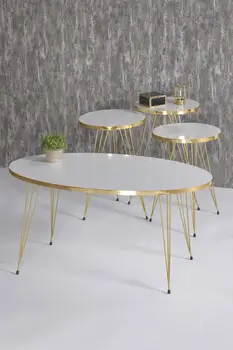 Набор журнальных столиков из 4 предметов, современный роскошный столик для скворечника Zigon, журнальный столик в скандинавском стиле 1. Качественный мраморный столик с рисунком