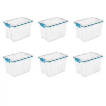 Стерилизатор 20 Qt. Коробка прокладок Пластиковая, синий аквариум, набор из 6 штук
