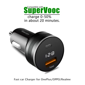 Автомобильное зарядное устройство Supervooc для OPPO Find X5/Reno8, автомобильный адаптер Warp мощностью 80 Вт/65 Вт для OnePlus11, 2-портовый адаптер прикуривателя для Realme