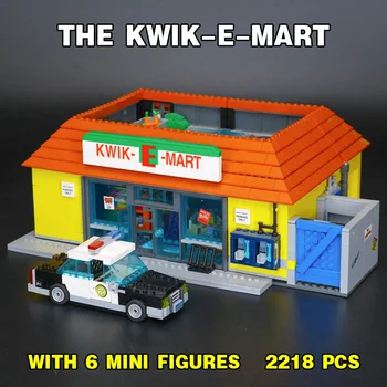 2218 ШТ, модель Kwik-E-Mart, строительные блоки, Кирпичи, игрушки, Подарки на День Рождения, Рождественские подарки, Совместимые 71016 16004
