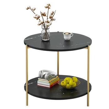 Легкий роскошный чайно-журнальный столик небольшой квартиры современный минималистский домашний диван сбоку простого балкона WF6101146