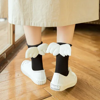 Носки для девочек-подростков в милом стиле для косплея, Новые носки с крыльями Ангела для девочек, мягкие детские дышащие теплые носки с крыльями, хлопковые летние носки