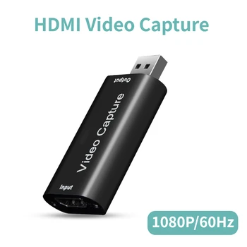Карта Видеозахвата 4K USB 2.0, совместимый с HDMI Видеозахват, Коробка для Записи прямой трансляции для PS4 XBOX, Игровая DVD-камера HD для телефона