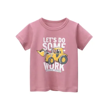 Брендовая детская одежда, летняя новинка 2023, футболки с короткими рукавами для мальчиков, Детская одежда с надписью 
